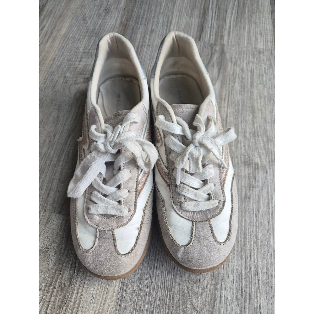 Madden Girl MKEENAR Kids Sneakers White Multi Rose Gold Lightning Bolt Size 5